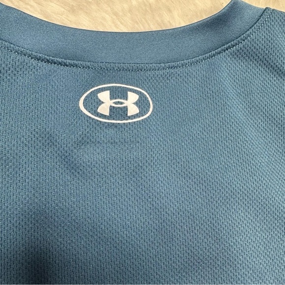 Under Armour T-Shirt Blue/Black/Green Size 6 - Picture 14 of 16